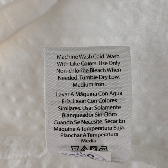 TERRA & SKY White Textured Cotton Long Sleeve Pullover Peasant Top; Size 1X - Picture 5 of 5